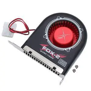 Computer Chassis Cooling Fan PCI Slot Fan Cooler Long Life Bearing Design High Air Flow Fox-2 System Blower DC12V 2 Line 4PIN D-Type Molex Computer Chassis Cooling Fan PCI Slot Fan Cooler Long Life Bearing Design High Air Flow Fox-2 System Blower DC12V 2 Line 4PIN D-Type Molex
