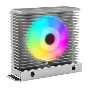 M.2 2280 NVMe SSD Heat Sink Aluminum Alloy Radiator Dissipation Thermal Pad 5V 3PIN ARGB CNC Tower Heatsink Cooler Fan Aura Sync with Cooling Fan (White 5v 3pin ARGB) M.2 2280 NVMe SSD Heat Sink Aluminum Alloy Radiator Dissipation Thermal Pad 5V 3PIN ARGB CNC Tower Heatsink Cooler Fan Aura Sync with Cooling Fan (White 5v 3pin ARGB)