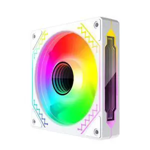 120mm Case Fan Cooler Heatsink 5V 3Pin ARGB 4PIN PWM Addressable RGB Chassis Case Fan Radiator for Desktop Computer (White, Backward Direction) 120mm Case Fan Cooler Heatsink 5V 3Pin ARGB 4PIN PWM Addressable RGB Chassis Case Fan Radiator for Desktop Computer (White, Backward Direction)
