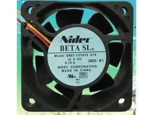 Original authentic Nidec D06T-12TS15 01A 6CM cm 6025 12V 0.18A cooling fan Original authentic Nidec D06T-12TS15 01A 6CM cm 6025 12V 0.18A cooling fan