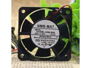 Original NMB 2410ML-05W-B60 DC 24V 0.17A 6CM 6025 Axial Flow Cooling Fan Original NMB 2410ML-05W-B60 DC 24V 0.17A 6CM 6025 Axial Flow Cooling Fan