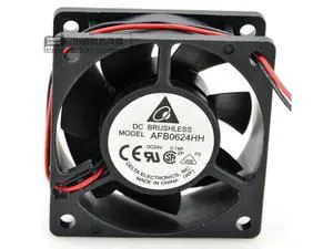Original Delta 6025 AFB0624HH 24V 0.14A 3-Wire Ball Cooling Fan 60 * 60 * 25MM Original Delta 6025 AFB0624HH 24V 0.14A 3-Wire Ball Cooling Fan 60 * 60 * 25MM