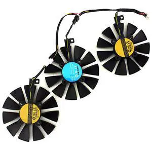 Graphics Card Cooling Fan Replacement for Asus ROG Strix GTX 1060 1070 1070Ti 1080 1080Ti RX 570 580 480 Dragon GTX1070 Gaming Series PLD09210S12HH 85mm 12V 0.4A 6Pin Video Card Cooler Fans (3PCS) Graphics Card Cooling Fan Replacement for Asus ROG Strix GTX 1060 1070 1070Ti 1080 1080Ti RX 570 580 480 Dragon GTX1070 Gaming Series PLD09210S12HH 85mm 12V 0.4A 6Pin Video Card Cooler Fans (3PCS)