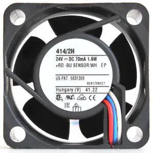 414/2H 4020 24V 0.07A 1.6W 40x40x20mm Inverter DC 3-Wire Cooling Fan 414/2H 4020 24V 0.07A 1.6W 40x40x20mm Inverter DC 3-Wire Cooling Fan