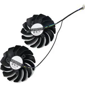 Graphics Card Cooling Fans Suitable for MSI GTX 1060 1070 1070TI 1080 1080TI Duke GTX 980Ti Lightning Series Desktop PLD09210S12HH 85mm 12V 0.40A 4Pin Video Card Cooler Fans GPU Fan (Fan-A) Graphics Card Cooling Fans Suitable for MSI GTX 1060 1070 1070TI 1080 1080TI Duke GTX 980Ti Lightning Series Desktop PLD09210S12HH 85mm 12V 0.40A 4Pin Video Card Cooler Fans GPU Fan (Fan-A)