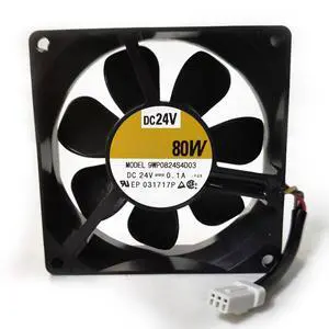 80MM Fan DC24V 0.1A 2.4W Double Ball Bearing 8025 80 * 80 * 25MM 9WP0824S4D03 8CM Drive Inverter Waterproof Fan Accessory Speed 3100RPM (3pin) 80MM Fan DC24V 0.1A 2.4W Double Ball Bearing 8025 80 * 80 * 25MM 9WP0824S4D03 8CM Drive Inverter Waterproof Fan Accessory Speed 3100RPM (3pin)