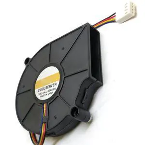 77MM DC12V 6.6W 0.55A 1U Server Cooling Turbofan 7015BVH-M1 12V 4-Wire Speed Control Double Ball Blower Fan 77 * 75 * 15.5mm Speed 500RPM (4pin) 77MM DC12V 6.6W 0.55A 1U Server Cooling Turbofan 7015BVH-M1 12V 4-Wire Speed Control Double Ball Blower Fan 77 * 75 * 15.5mm Speed 500RPM (4pin)