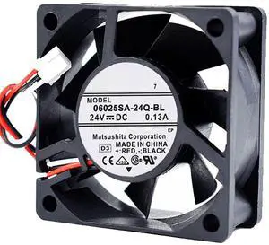 60MM Fan DC 24V 0.13A 3.12W 6025 06025SA-24Q-BL Speed 4200RPM 60 * 60 * 25MM 6CM Inverter Drive Fan(3pin) 60MM Fan DC 24V 0.13A 3.12W 6025 06025SA-24Q-BL Speed 4200RPM 60 * 60 * 25MM 6CM Inverter Drive Fan(3pin)