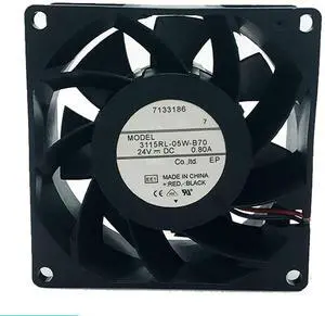 80MM Fan DC24V 0.4A 9.6W 3115RL-05W-B70 8CM Cabinet Heat Dissipation 8038 80 * 80 * 38MM Inverter Fan Speed 5500RPM (2pin) 80MM Fan DC24V 0.4A 9.6W 3115RL-05W-B70 8CM Cabinet Heat Dissipation 8038 80 * 80 * 38MM Inverter Fan Speed 5500RPM (2pin)