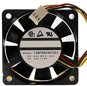 60MM Fan DC24V 0.06A 1.44W 109P0624H7D01 6015 6CM Speed 4500RPM 60 * 60 * 15MM Communication Control Power Supply Device System Cooling Fan(3pin) 60MM Fan DC24V 0.06A 1.44W 109P0624H7D01 6015 6CM Speed 4500RPM 60 * 60 * 15MM Communication Control Power Supply Device System Cooling Fan(3pin)