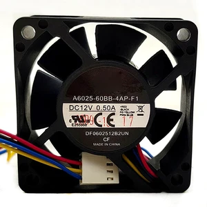 60MM Fan DC12V 6.0W 0.5A A6025-60BB-4AP-F1 6025 Speed 6800RPM 60 * 60 * 25mm 6CM PWM Controlled Speed Cooling Fan (4pin) 60MM Fan DC12V 6.0W 0.5A A6025-60BB-4AP-F1 6025 Speed 6800RPM 60 * 60 * 25mm 6CM PWM Controlled Speed Cooling Fan (4pin)