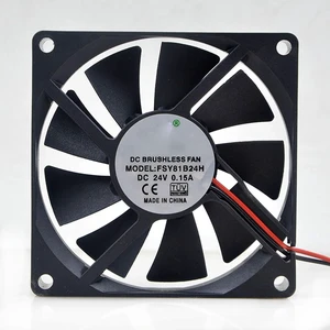 80MM Fan DC24V 3.6W 0.15A 8015 FSY81B24H Speed 3800RPM 80 * 80 * 15MM 8cm Dual Ball Inverter Silent Fan(2pin) 80MM Fan DC24V 3.6W 0.15A 8015 FSY81B24H Speed 3800RPM 80 * 80 * 15MM 8cm Dual Ball Inverter Silent Fan(2pin)
