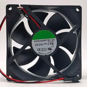 90MM Fan DC24V 0.15A 3.6W 9025 4200RPM KDE2409PTB1-6A 9225 Double Ball Inverter Cooling Fan 90 * 90 * 25mm (2pin) 90MM Fan DC24V 0.15A 3.6W 9025 4200RPM KDE2409PTB1-6A 9225 Double Ball Inverter Cooling Fan 90 * 90 * 25mm (2pin)