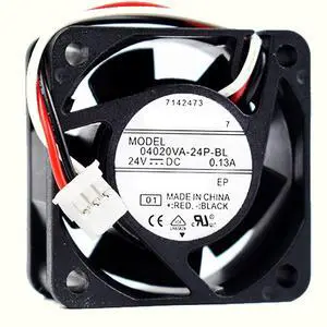 40MM Fan 4020 DC24V 0.13A 3.12W 04020VA-24P-BL 4CM 8600RPM Dual Ball Drive Cooling Fan 40 * 40 * 20MM (3pin) 40MM Fan 4020 DC24V 0.13A 3.12W 04020VA-24P-BL 4CM 8600RPM Dual Ball Drive Cooling Fan 40 * 40 * 20MM (3pin)