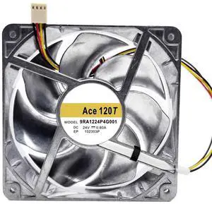 120mm 12025 DC24V Fan 9RA1224P4G001 0.8A 120 * 120 * 25mm 5000RPM 12cm Dual Ball All Metal Frequency Converter Cooling Fan (4pin) 120mm 12025 DC24V Fan 9RA1224P4G001 0.8A 120 * 120 * 25mm 5000RPM 12cm Dual Ball All Metal Frequency Converter Cooling Fan (4pin)