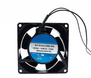 A31-B15A-23W3-000 8cm 8038 230V Aluminium Frame Cooling Fan 2-Wire Cooling Fan A31-B15A-23W3-000 8cm 8038 230V Aluminium Frame Cooling Fan 2-Wire Cooling Fan