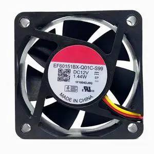 EF60151BX-Q01C-S99 6015 Temperature Controlled 12V Mute Cooling Fan 1.44W 4-Wire Double Ball Bearing Cooling Fan EF60151BX-Q01C-S99 6015 Temperature Controlled 12V Mute Cooling Fan 1.44W 4-Wire Double Ball Bearing Cooling Fan