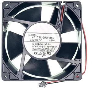New Cooling fan for 4715SL-05W-B60 DC24V 1.2A 28.8W 12038 4700RPM,2-Wire Inverter Cooling Fan Size:120*120*38mm. New Cooling fan for 4715SL-05W-B60 DC24V 1.2A 28.8W 12038 4700RPM,2-Wire Inverter Cooling Fan Size:120*120*38mm.