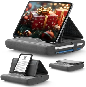Tablet Pillow Stand, Tablet Stand Holder Dock for Lap, Bed and Desk Compatible with iPad Pro 11 10.5 9.7 10.2 Air Mini, Kindle, Tablets, Phones, E-Reader, Books and More 4-10.9'' Devices Grey Tablet Pillow Stand, Tablet Stand Holder Dock for Lap, Bed and Desk Compatible with iPad Pro 11 10.5 9.7 10.2 Air Mini, Kindle, Tablets, Phones, E-Reader, Books and More 4-10.9'' Devices Grey