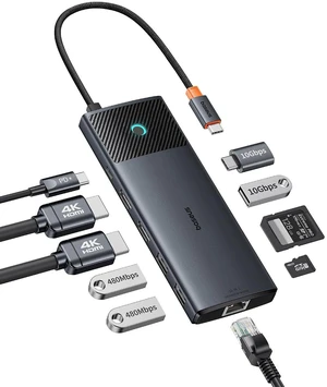 Docking Station Dual Monitor 10Gbps 10 in 1 USB C Hub with 2 HDMI Docking Station Dual Monitor 10Gbps 10 in 1 USB C Hub with 2 HDMI