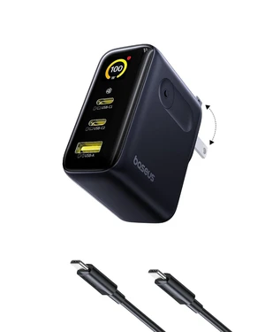 Picogo 100W USB C Charger, 3-Port Multi-Device Fast Charging Laptop Charger with Smart Display & Touch Control, GaN Power Adapter for MacBook Pro, iPhone 17/16, Pixel, Steam Deck, ROG Ally Picogo 100W USB C Charger, 3-Port Multi-Device Fast Charging Laptop Charger with Smart Display & Touch Control, GaN Power Adapter for MacBook Pro, iPhone 17/16, Pixel, Steam Deck, ROG Ally