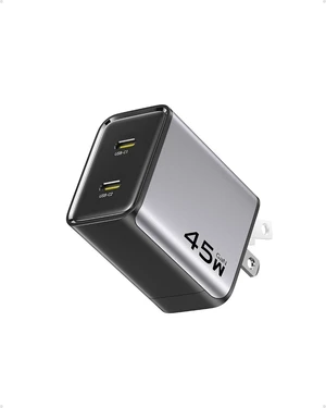 45W USB C Charger - GaN Dual USB-C Wall Charger Block Fast Charging, Mini Foldable PD PPS for iPhone17/16/15 Pro, Pro Max, Mini, iPad Pro Series, Samsung Galaxy S23 Ultra, MacBook Etc 45W USB C Charger - GaN Dual USB-C Wall Charger Block Fast Charging, Mini Foldable PD PPS for iPhone17/16/15 Pro, Pro Max, Mini, iPad Pro Series, Samsung Galaxy S23 Ultra, MacBook Etc