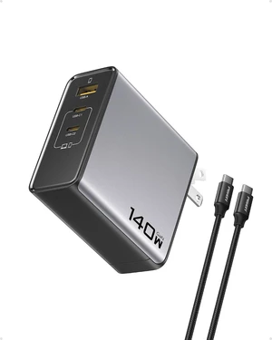 140W USB C Charger - PD3.1 GaN Fast Charger USB C 3-Port Foldable Charging Block 140Watt Power Adapter with 6FT 240W Type-C Cable, 140W Charger for MacBook, Laptops, Samsung, iPad, iPhone Series 140W USB C Charger - PD3.1 GaN Fast Charger USB C 3-Port Foldable Charging Block 140Watt Power Adapter with 6FT 240W Type-C Cable, 140W Charger for MacBook, Laptops, Samsung, iPad, iPhone Series