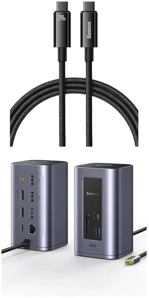 Spacemate Nomos Air Docking Station 12-in-1+ USB C Cable 240W PD 5A Spacemate Nomos Air Docking Station 12-in-1+ USB C Cable 240W PD 5A