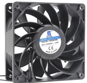 1 Pcs 12038HBL Fan - EC Motor Cooling Fan 120mm×120mm×38mm AC 110V-220V DC60V-240V 15W Dual Ball Bearing 3500RPM Fan 1 Pcs 12038HBL Fan - EC Motor Cooling Fan 120mm×120mm×38mm AC 110V-220V DC60V-240V 15W Dual Ball Bearing 3500RPM Fan