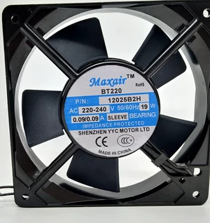 1 PCS 12025B2H 220-240V 19W 0.09A 12CM Cooling Fan 1 PCS 12025B2H 220-240V 19W 0.09A 12CM Cooling Fan