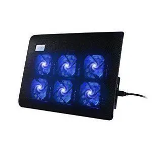 Gaming Laptop Cooling Pad with 6 Fans, Ultra Slim Adjustable Airflow Notebook Cooler Stand for 17 Inch Gaming Notebooks Gaming Laptop Cooling Pad with 6 Fans, Ultra Slim Adjustable Airflow Notebook Cooler Stand for 17 Inch Gaming Notebooks