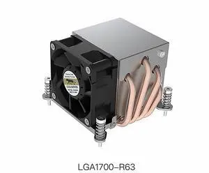 LGA1700-R63 Low Profile CPU Cooler, 150W TDP for Intel LGA1700/1851, 4 Heat Pipes Direct Touch, PWM 6800RPM High-Speed Fan, Dual Ball Bearing LGA1700-R63 Low Profile CPU Cooler, 150W TDP for Intel LGA1700/1851, 4 Heat Pipes Direct Touch, PWM 6800RPM High-Speed Fan, Dual Ball Bearing