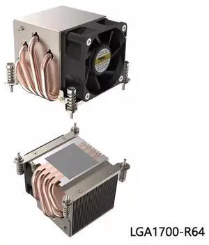LGA1700-R64 180W CPU Cooler, 4 Heat Pipes, 6800RPM PWM Fan, for Intel LGA1700/1851 LGA1700-R64 180W CPU Cooler, 4 Heat Pipes, 6800RPM PWM Fan, for Intel LGA1700/1851