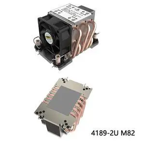 4189-2U-M82 300W 2U Server CPU Cooler, 5 Heat Pipes, Copper Base, 8000RPM PWM Fan, 66.3mm Height for Intel Xeon Scalable LGA4189 4189-2U-M82 300W 2U Server CPU Cooler, 5 Heat Pipes, Copper Base, 8000RPM PWM Fan, 66.3mm Height for Intel Xeon Scalable LGA4189