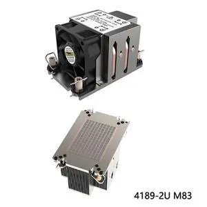 4189-2U-M83 270W 2U Server CPU Cooler, 4 Heat Pipes, Copper Base, 8000RPM PWM Fan, 64.5mm Height for Intel Xeon Scalable LGA4189 4189-2U-M83 270W 2U Server CPU Cooler, 4 Heat Pipes, Copper Base, 8000RPM PWM Fan, 64.5mm Height for Intel Xeon Scalable LGA4189