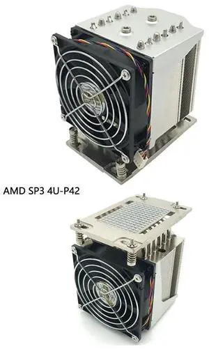 for AMD SP3 4U-P42 300W CPU Cooler, 6 Heat Pipes, Copper Base, 125.4mm Height for AMD EPYC 7001/7002/7003 Series SP3 Processors for AMD SP3 4U-P42 300W CPU Cooler, 6 Heat Pipes, Copper Base, 125.4mm Height for AMD EPYC 7001/7002/7003 Series SP3 Processors