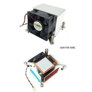 LGA115X-2U6C 135W Low Profile CPU Cooler, All-Copper Base + Copper Fins, 6800RPM PWM Fan, 67mm Height for Intel LGA1200/115X LGA115X-2U6C 135W Low Profile CPU Cooler, All-Copper Base + Copper Fins, 6800RPM PWM Fan, 67mm Height for Intel LGA1200/115X