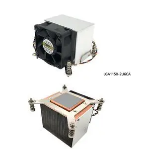 LGA115X-2U6CA 95W Low Profile CPU Cooler, Copper Base + Aluminum Fins, 6800RPM PWM Fan, 67mm Height for Intel LGA1200/115X LGA115X-2U6CA 95W Low Profile CPU Cooler, Copper Base + Aluminum Fins, 6800RPM PWM Fan, 67mm Height for Intel LGA1200/115X