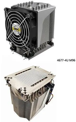 4677-4UM96 320W 4U CPU Cooler, 6 Heat Pipes, Copper Base, 90mm PWM Fan, 125.5mm Height for Intel LGA4677 Xeon Scalable 4677-4UM96 320W 4U CPU Cooler, 6 Heat Pipes, Copper Base, 90mm PWM Fan, 125.5mm Height for Intel LGA4677 Xeon Scalable