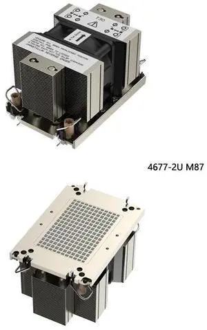 4677-2UM87 400W 2U Server CPU Cooler, 5 Heat Pipes, Copper Base, 11000RPM PWM Fan, 47CFM Airflow, 64.5mm Height for Intel LGA4677 Xeon Scalable 4677-2UM87 400W 2U Server CPU Cooler, 5 Heat Pipes, Copper Base, 11000RPM PWM Fan, 47CFM Airflow, 64.5mm Height for Intel LGA4677 Xeon Scalable