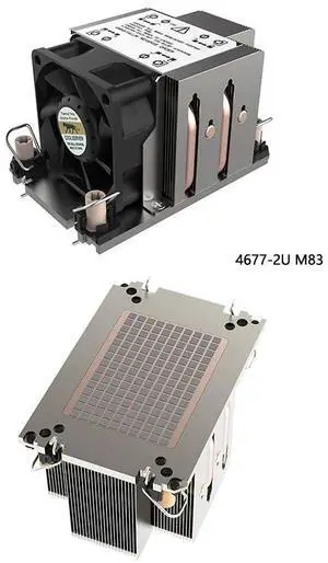 4677-2UM83 270W 2U Server CPU Cooler, 4 Heat Pipes, Copper Base, 8000RPM PWM Fan, 64.5mm Height for Intel LGA4677 Xeon Scalable 4677-2UM83 270W 2U Server CPU Cooler, 4 Heat Pipes, Copper Base, 8000RPM PWM Fan, 64.5mm Height for Intel LGA4677 Xeon Scalable