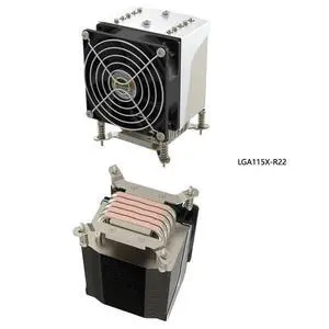 LGA115X-R22 145W 4U CPU Cooler, 5 Heat Pipes, 90mm PWM Fan, 61CFM Airflow, 124.8mm Height for Intel LGA1200/115X LGA115X-R22 145W 4U CPU Cooler, 5 Heat Pipes, 90mm PWM Fan, 61CFM Airflow, 124.8mm Height for Intel LGA1200/115X