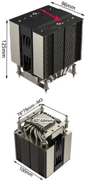 1700R29 PRO 270W 4U CPU Cooler, 6 Heat Pipes, Copper Base, 100mm High-Performance PWM Fan, 128CFM Airflow, 125mm Height for Intel LGA1851/1700 1700R29 PRO 270W 4U CPU Cooler, 6 Heat Pipes, Copper Base, 100mm High-Performance PWM Fan, 128CFM Airflow, 125mm Height for Intel LGA1851/1700