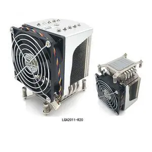 LGA2011-R20 165W 4U CPU Cooler, 5 Heat Pipes, Copper Base, 61CFM Airflow, 125.8mm Height for Intel LGA2011 Rectangular LGA2011-R20 165W 4U CPU Cooler, 5 Heat Pipes, Copper Base, 61CFM Airflow, 125.8mm Height for Intel LGA2011 Rectangular