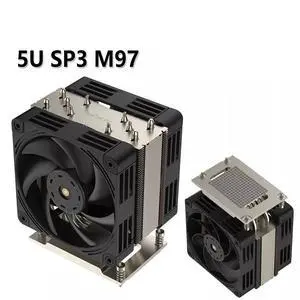 SM97 5-Heatpipe CPU Cooler for EPYC SP3 Server/Workstation Cooling, AMD 7002 Series, 7K62/7352, 350W TDP SM97 5-Heatpipe CPU Cooler for EPYC SP3 Server/Workstation Cooling, AMD 7002 Series, 7K62/7352, 350W TDP