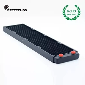 TSRP-BP480 PC Water Cooling Radiator 480mm, Copper Fins, 27mm Thick, Matte Black, G1/4" Thread, for Custom Loop Cooling TSRP-BP480 PC Water Cooling Radiator 480mm, Copper Fins, 27mm Thick, Matte Black, G1/4" Thread, for Custom Loop Cooling