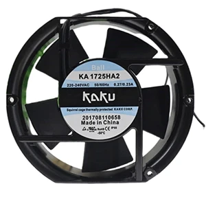 KA1725HA2 Cooling Fan  220V, 0.27/0.23A, 17CM (17251 Size), Ball Bearing, Leadwire Type, for Cabinet/Server/Inverter Cooling