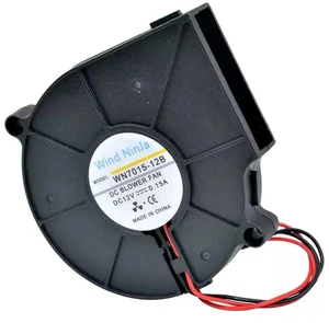 WN7015-12B Centrifugal Turbo Blower 7cm/7015 Size, 12V 0.15A, Dual Ball Bearing, for Humidifier/Printer/Equipment Cooling WN7015-12B Centrifugal Turbo Blower 7cm/7015 Size, 12V 0.15A, Dual Ball Bearing, for Humidifier/Printer/Equipment Cooling