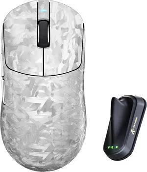 ATTACK SHARK RS3 UlTRA Carbon Fiber Wireless Gaming Mouse | PAW3955MAX Sensor, 52000 DPI, Dual 8K Polling Rate, Nordic 54L15 MCU, 100M Optical Switches, Web Driver White ATTACK SHARK RS3 UlTRA Carbon Fiber Wireless Gaming Mouse | PAW3955MAX Sensor, 52000 DPI, Dual 8K Polling Rate, Nordic 54L15 MCU, 100M Optical Switches, Web Driver White