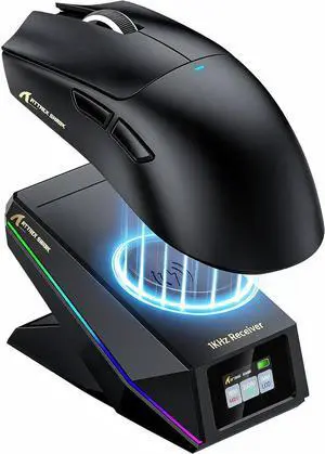 ATTACK SHARK X11 PRO V2 Tri-Mode Wireless Gaming Mouse with Magnetic RGB TFT Display Charging Dock, 66g Ultra-Lightweight, PAW3315 Sensor, 30000 DPI, 1000Hz Polling, Programmable for PC & Mac Black ATTACK SHARK X11 PRO V2 Tri-Mode Wireless Gaming Mouse with Magnetic RGB TFT Display Charging Dock, 66g Ultra-Lightweight, PAW3315 Sensor, 30000 DPI, 1000Hz Polling, Programmable for PC & Mac Black